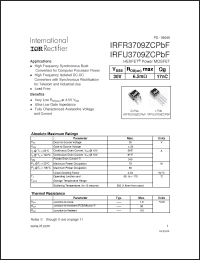 Click here to download IRFR3709ZCPBF Datasheet