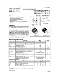 Click here to download IRF1405ZS-7PPBF Datasheet