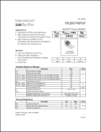 Click here to download IRLB8748PBF Datasheet