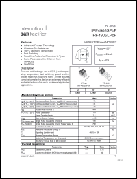 Click here to download IRF4905SPBF Datasheet