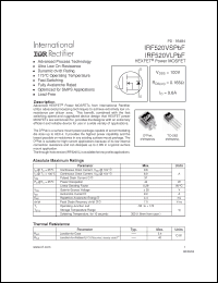 Click here to download IRF520VSPBF Datasheet