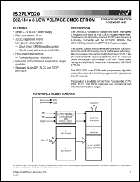 Click here to download IS27LV020-90PL Datasheet