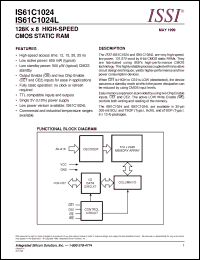 Click here to download IS61C1024-25HI Datasheet