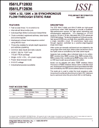 Click here to download IS61LF12832-8.5BI Datasheet