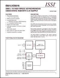 Click here to download IS61LV25616-12B Datasheet