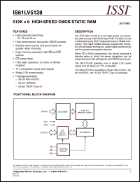 Click here to download IS61LV5128-10BI Datasheet