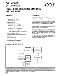 Click here to download IS61LV12816L-10TI Datasheet