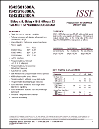 Click here to download IS42S32400A-7T Datasheet