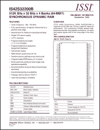 Click here to download IS42S32200B-6TLI Datasheet