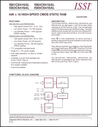 Click here to download IS62C6416AL-35K Datasheet