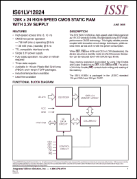 Click here to download IS61LV12824-10TQLI Datasheet