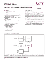 Click here to download IS61LV5128AL-10TLI Datasheet