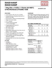 Click here to download IS42S16400F-7BLI Datasheet