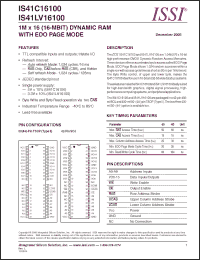 Click here to download IS41C16100-60TLI Datasheet