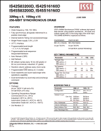 Click here to download IS42S16160D-7B Datasheet