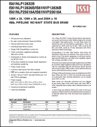 Click here to download IS61NLP12832B-250TQ Datasheet