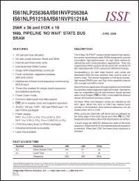 Click here to download IS61NLP25636A-200B3I Datasheet