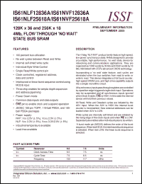 Click here to download IS61NLF25618A-6.5TQI Datasheet