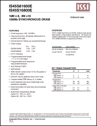 Click here to download IS45S16800E Datasheet