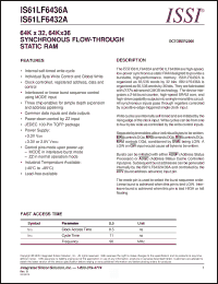 Click here to download IS61LF6432A Datasheet