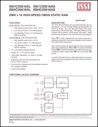 Click here to download IS61C25616AL-10KLI Datasheet