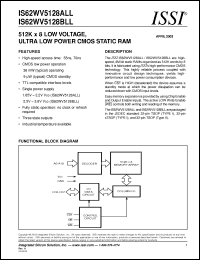 Click here to download IS62WV5128ALL-70TI Datasheet