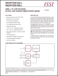 Click here to download IS62WV25616BLL-55T Datasheet