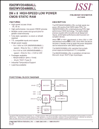 Click here to download IS62WV20488BLL-25MLI Datasheet