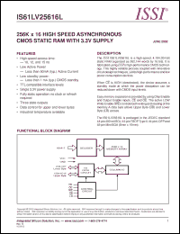 Click here to download IS61LV25616L Datasheet