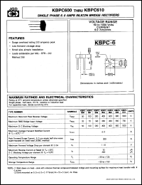 Click here to download KBPC608 Datasheet