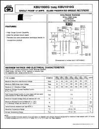 Click here to download KBU1004G Datasheet