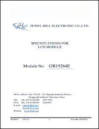 Click here to download GB19264EHGABNUA-V00 Datasheet