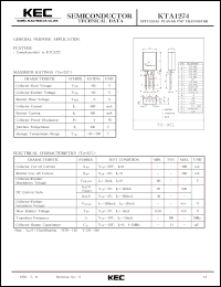 Click here to download KTA1274 Datasheet