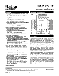 Click here to download ISPLSI2064VE-200LT100 Datasheet