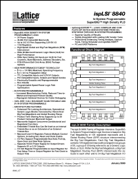 Click here to download ISPLSI8840-90LB432 Datasheet