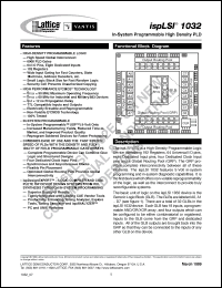 Click here to download ispLSI1032-60LJ Datasheet