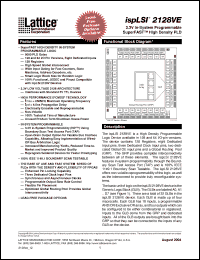 Click here to download ISPLSI2128VE250LT100 Datasheet