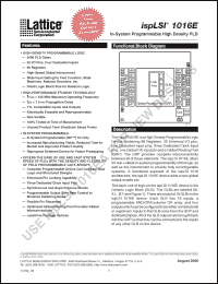 Click here to download ISPLSI1016E100LJI Datasheet