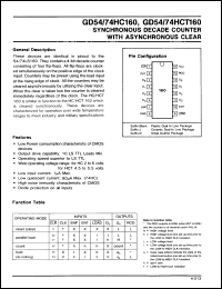 Click here to download GD74HC160D Datasheet