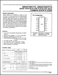 Click here to download GD74HC173J Datasheet