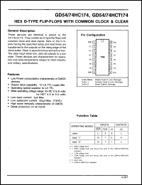 Click here to download GD74HC174 Datasheet