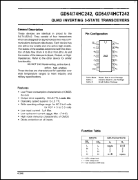 Click here to download GD74HC242J Datasheet