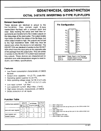 Click here to download GD54HCT534J Datasheet