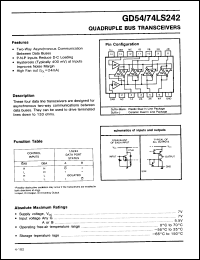 Click here to download GD74LS242J Datasheet