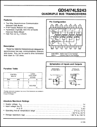 Click here to download GD54LS243J Datasheet