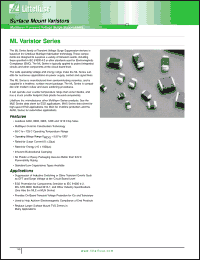 Click here to download V14MLA0805WT Datasheet