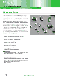 Click here to download V14MLA0603 Datasheet