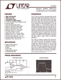 Click here to download LT1351CMS8 Datasheet