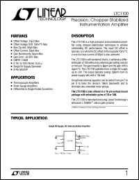 Click here to download LTC1100MJ8 Datasheet