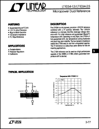 Click here to download LT1034MH2.5 Datasheet